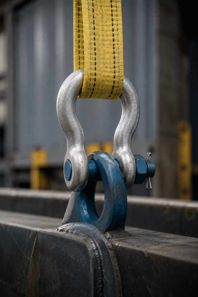 Services Offshore lifting shackle and fabricated steel lifting point